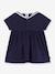 Girl's dress with sailor collar and short sleeves navy blue 