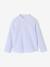 Striped Mao collar shirt for boys striped blue+striped green 