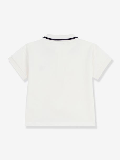 Baby short-sleeved cotton polo shirt white 