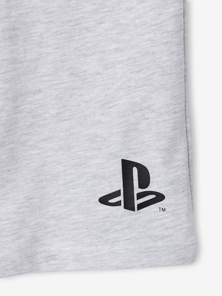 Boys' cotton pyjama shorts with PLAYSTATION logo black 