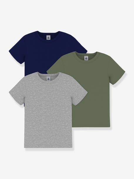 Pack of 3 cotton t-shirts for children Petit Bateau white 
