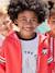Boy's sweatshirt with placed motif red 