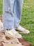Leather Lace-Up Trainers for Children gold+printed beige 