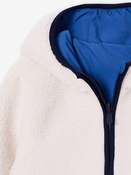 Reversible sherpa jacket royal blue 