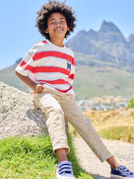 Striped boy's t-shirt striped red 