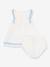 Cotton baby girl's dress and bloomer white 