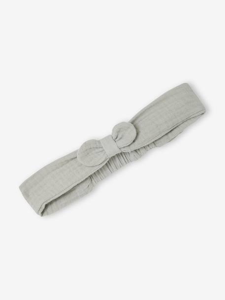 Set of 3 pieces for baby girls in cotton sage green 