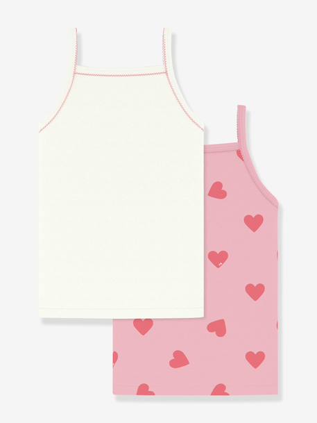 Pack of 2 tank tops for children by Petit Bateau white 