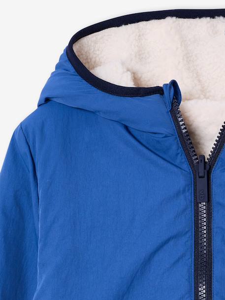Reversible sherpa jacket royal blue 