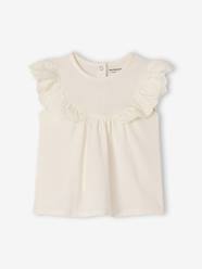 Baby-Baby Girls’ Broderie Anglaise Cotton T-Shirt 
