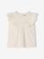 Baby Girls’ Broderie Anglaise Cotton T-Shirt ecru+rose 