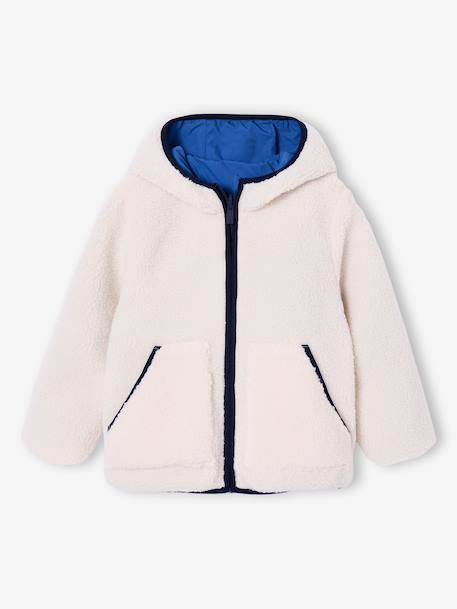 Reversible sherpa jacket royal blue 