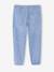 Boys' cotton battle denim trousers striped blue 