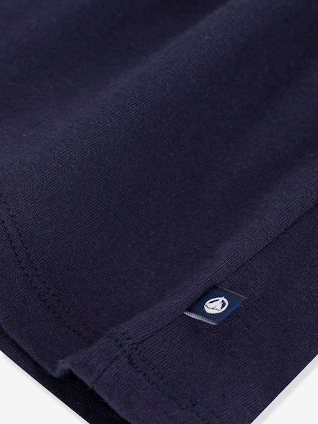 Girl's dress with sailor collar and short sleeves navy blue 