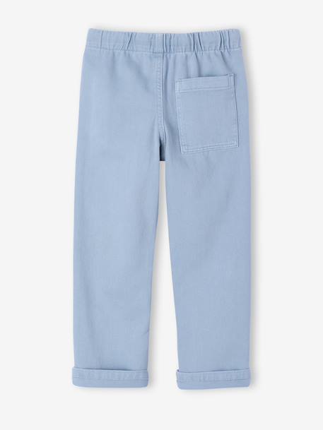 Easy-to-put-on fluid trousers for boys medium blue+night blue+sage green+terracotta 