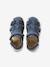 Boys' leather buckle sandals set blue 