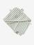 Bath Cape In Jacquard Stripes + Wash Mitt sage green 