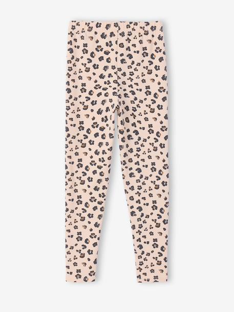Pack of 2 Basics Leggings for Girls dark grey+dusky pink+khaki+sage green 