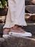 Printed Canvas Trainers with Hook-and-Loop Straps for Children, Designed for Autonomy printed beige+printed pink 