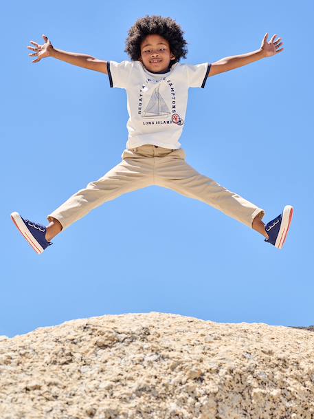 Boys' short-sleeved t-shirt ecru 