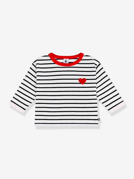 Baby long-sleeved cotton T-shirt ecru 