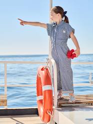 Girls-Striped girl's jumpsuit