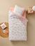 Duvet cover and pillowcase SET with recycled cotton printed pink 