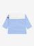Long-sleeved striped t-shirt for babies white 