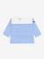 Long-sleeved striped t-shirt for babies white 