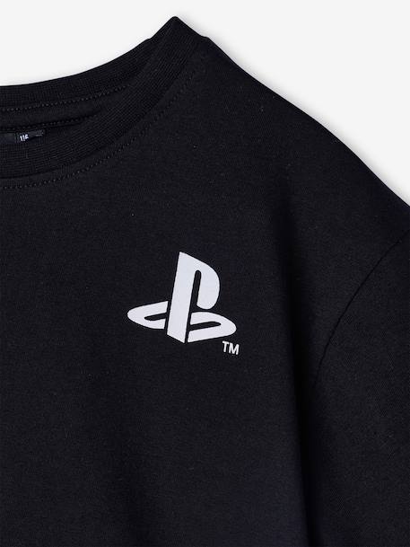 Boys' cotton pyjama shorts with PLAYSTATION logo black 