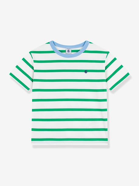 Striped t-shirt for children PETIT BATEAU white 