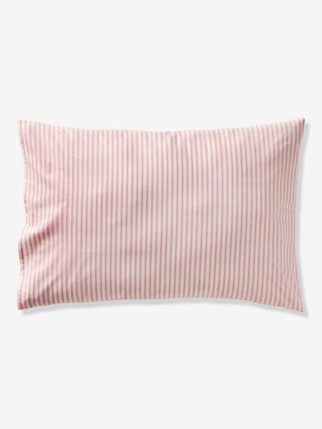 Duvet cover and pillowcase SET with recycled cotton printed pink 