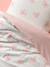 Duvet cover and pillowcase SET with recycled cotton printed pink 