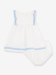 Cotton baby girl's dress and bloomer