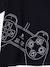 Boys' cotton pyjama shorts with PLAYSTATION logo black 