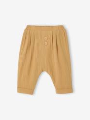 -Harem-Style Trousers in Cotton Gauze