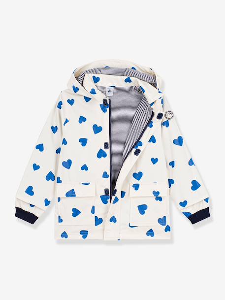 Rain coat for children, waterproof PETIT BATEAU ecru 