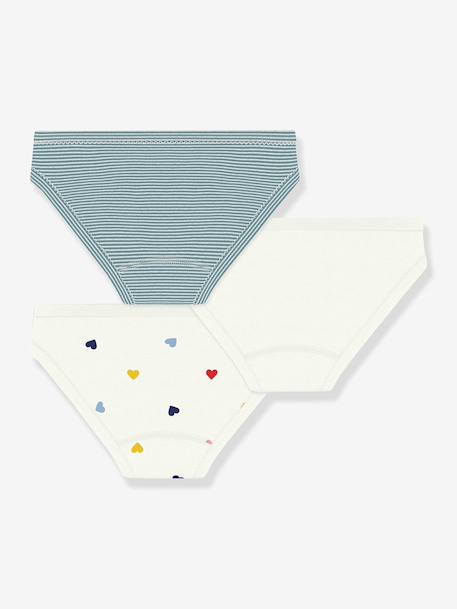 Pack of 3 cotton briefs Petit Bateau white 