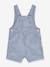 Baby dungaree shorts in serge navy blue 