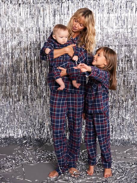 Flannel Pyjamas for Children, Christmas Family Capsule Collection, ENVIE DE FRAISE bordeaux red 
