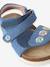 Textile baby sandals with hook and loop straps denim blue 