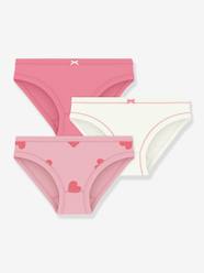 Girls-Pack of 3 Petit Bateau cotton knickers for children 