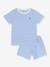 Striped cotton short pyjamas for children PETIT BATEAU blue 