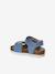 Textile baby sandals with hook and loop straps denim blue 