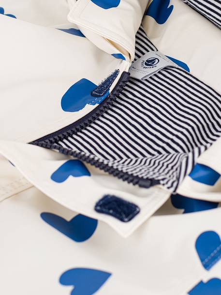 Rain coat for children, waterproof PETIT BATEAU ecru 
