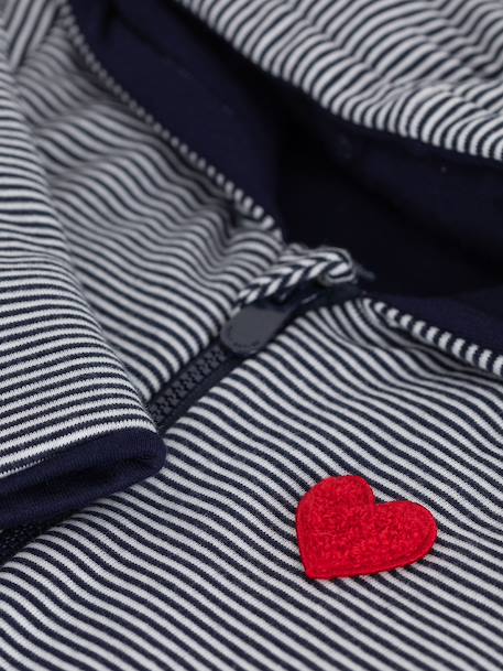 Pramsuit with hood Peti Bateau navy blue 