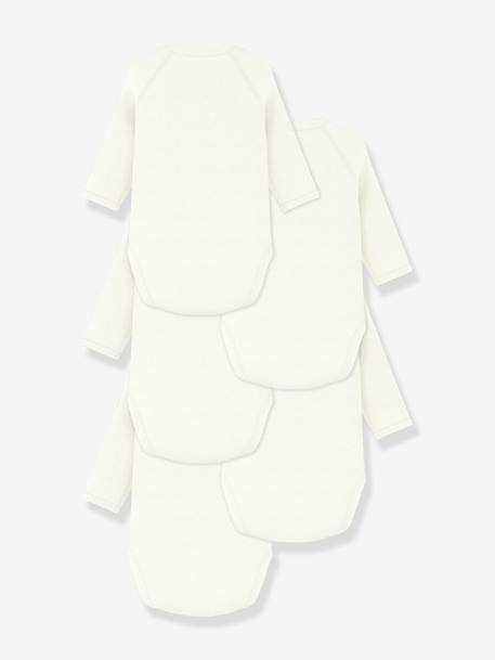 Pack of 5 PETIT BATEAU wrap bodysuits white 