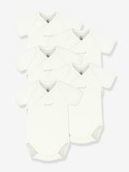 Pack of 5 cotton wrap bodysuits for babies Petit Bateau