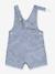 Baby dungaree shorts in serge navy blue 
