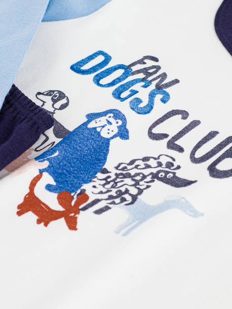 Cotton dog pyjamas for children PETIT BATEAU blue 